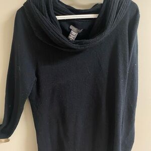 Covington Women's Elegant Black Cowl Neck Sweater